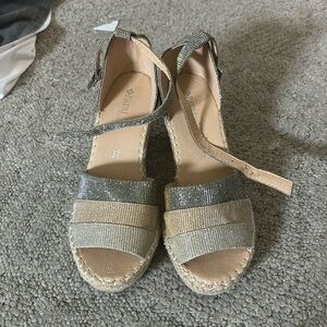 sparkly wedges size 37 (fits like a 7 1/2)